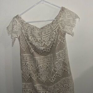 Elegant Lace Off-Shoulder Top